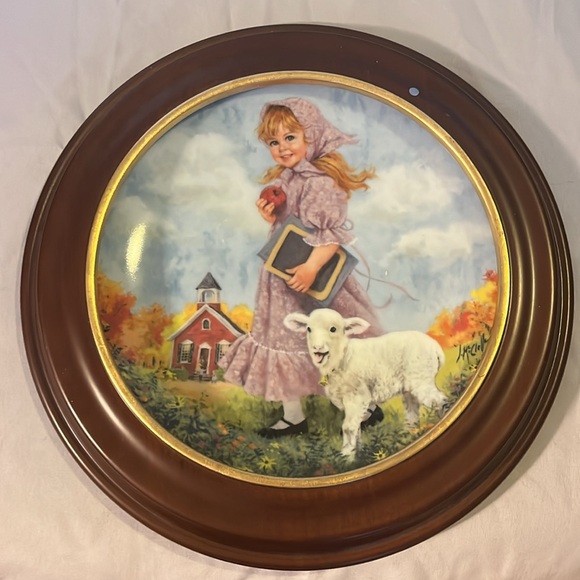 Van Hygan Smythe Plate Frame, 1985 Reco Mary Had A Little Lamb Plate - Picture 4 of 11